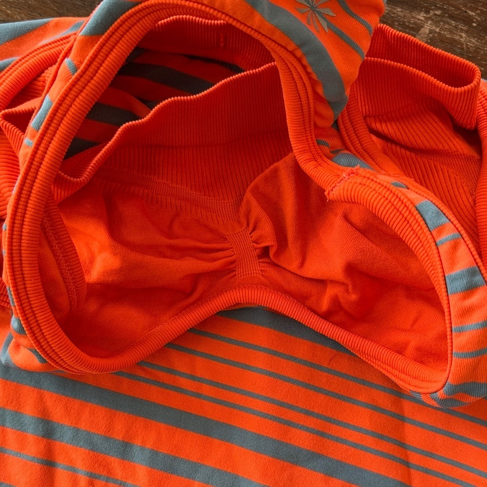 Athleta Neon Orange Performance Racerback Tank - Picture 3 of 4